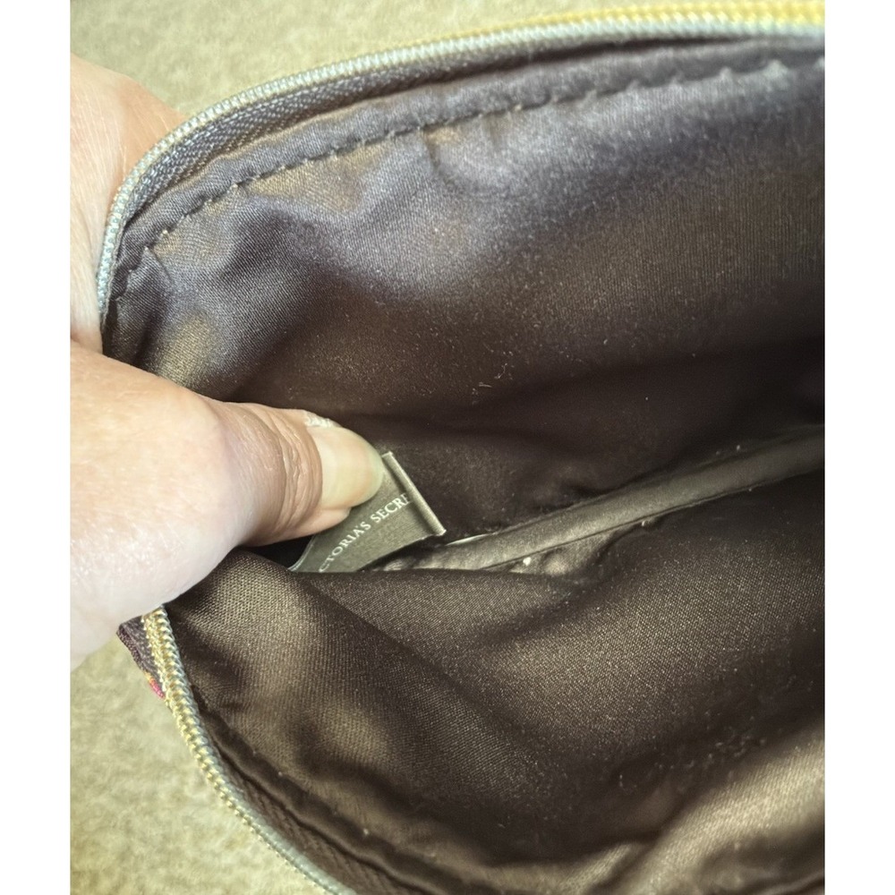 Vtg Victoria's Secret Wristlet Coin Wallet Makeup Cosmetic Bag - Picture 5 of 5
